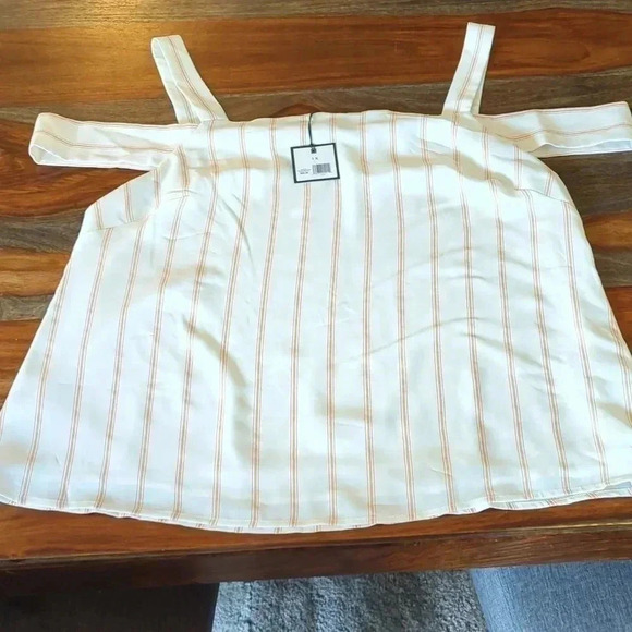 Madison Curvy women's striped blouse tank top - Picture 3 of 9